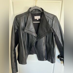 Chelsea28 Black Leather Jacket Size Small